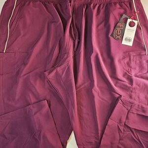 NWT Cherokee Men's IFlex Uniform Cargo Pants Wine Color Size 5X